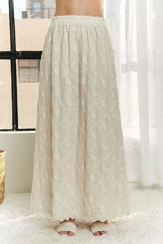 ADORA Elastic Waist Applique Maxi Skirt - SwagglyLife Home & Fashion ADORA Elastic Waist Applique Maxi Skirt - SwagglyLife Home & Fashion