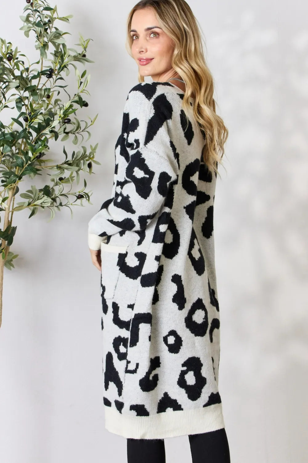 BiBi Leopard Open Front Cardigan in - photo