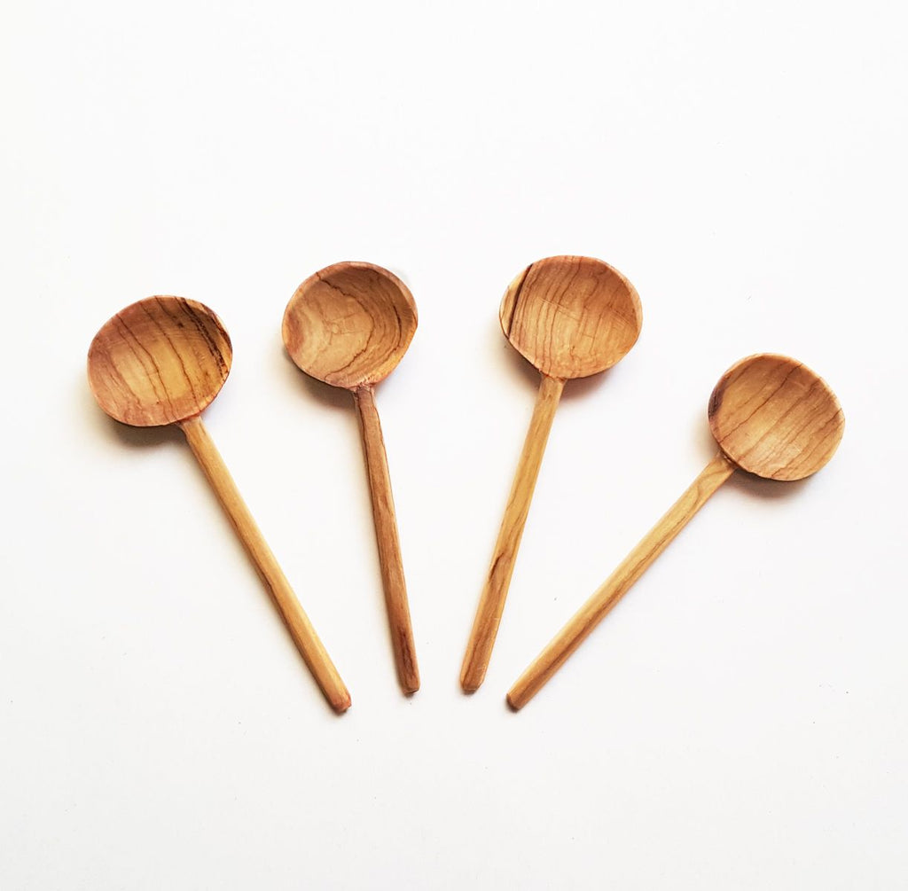 Olive Wood Coffee Spoon Set in - Tableware photo