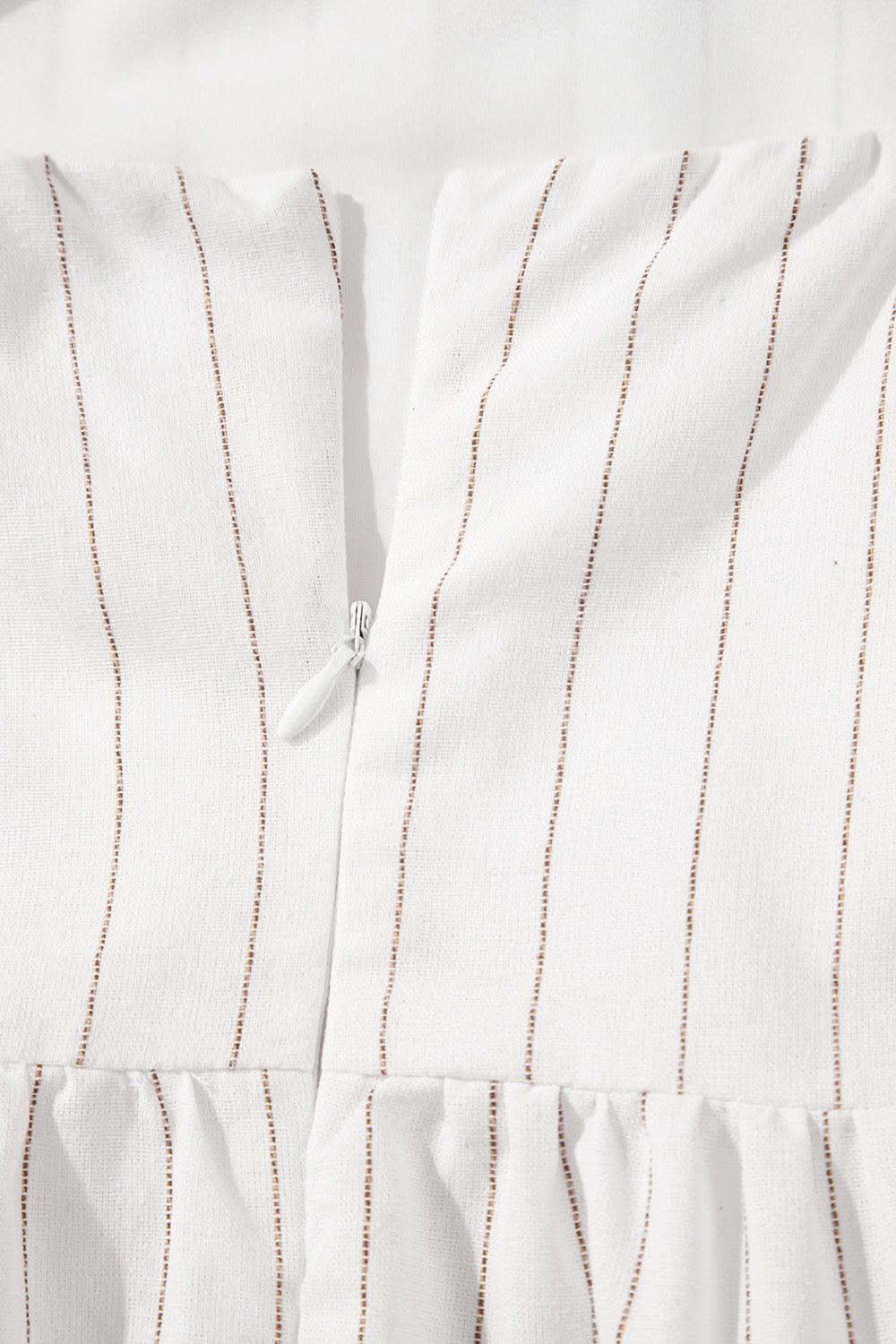 Stripe Square Neck Cami Dress with Pockets - SwagglyLife Home & Fashion