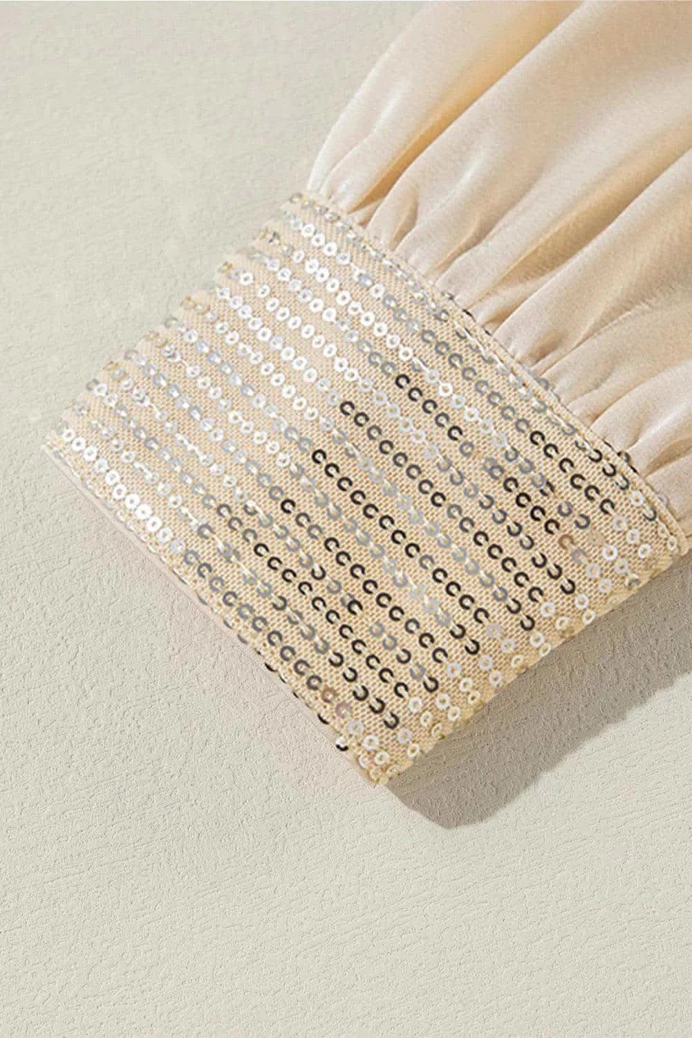 Sequin Round Neck Long Sleeve Blouse in - Blouse photo