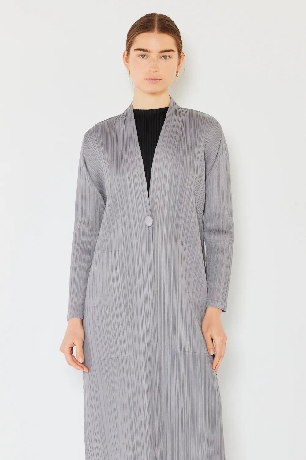 Marina West Swim Pleated Long Sleeve Cardigan in - photo