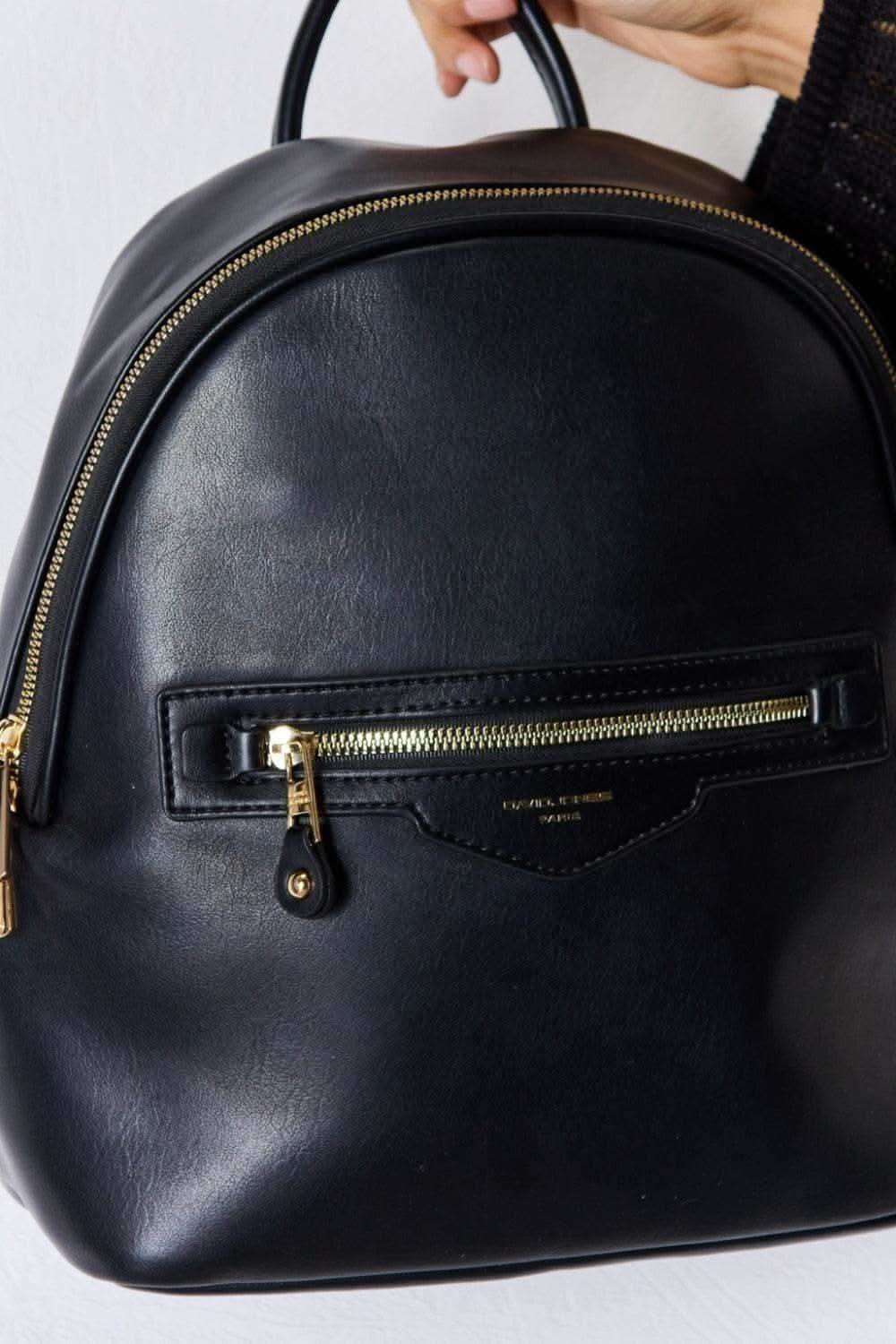 David Jones PU Leather Backpack - SwagglyLife Home & Fashion