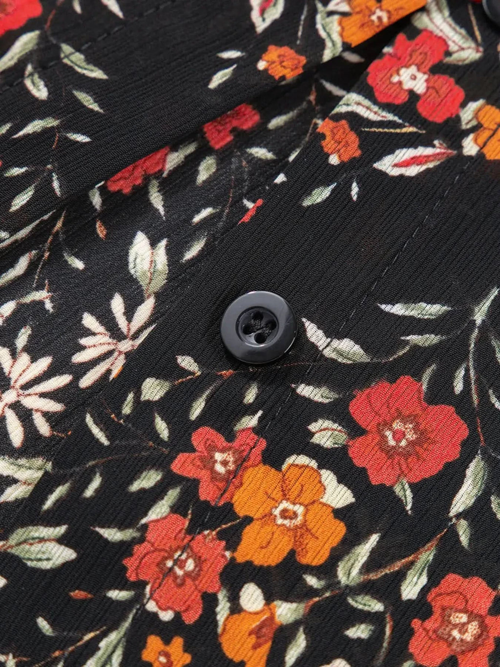 Floral Print Lantern Sleeve Loose Shirt - SwagglyLife Home & Fashion