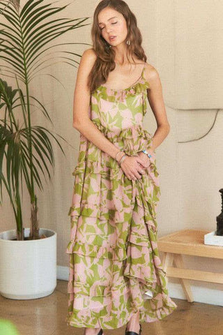 ADORA Ruffled Tiered Scoop Neck Cami Dress - SwagglyLife Home & Fashion ADORA Ruffled Tiered Scoop Neck Cami Dress - SwagglyLife Home & Fashion