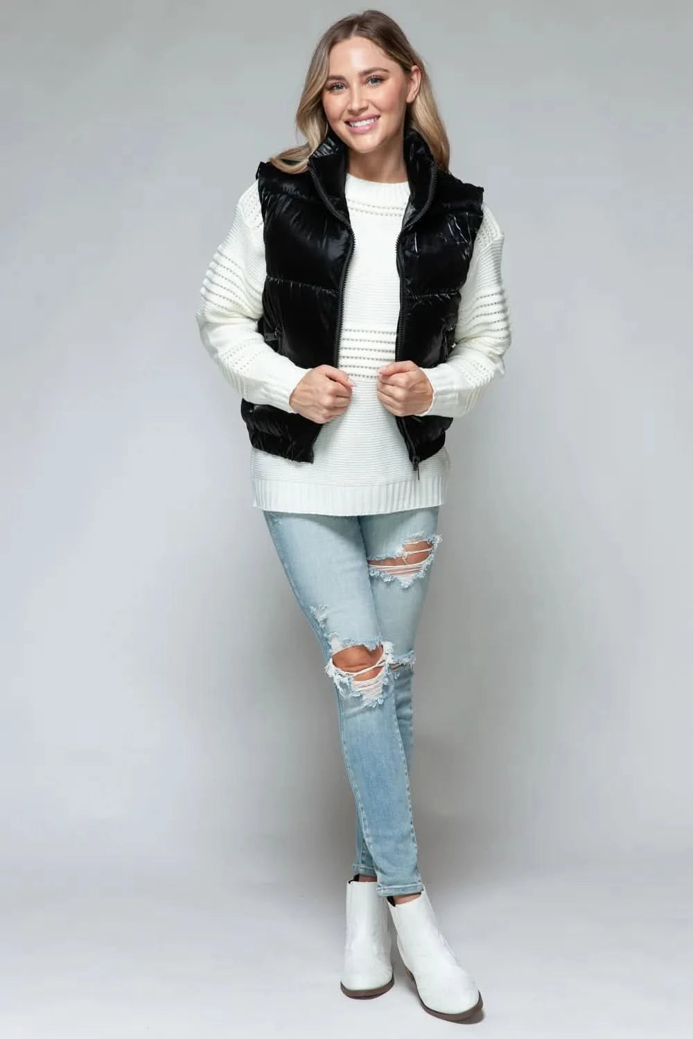 Snobbish Fine Fur Lining Quilted Vest in - photo
