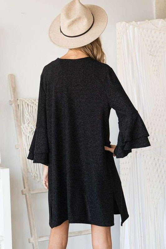 Glitter Bell Seeve Kimono Cardigan in - photo