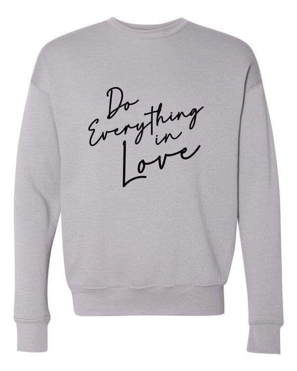 Do Everything In Love Premium Graphic Sweatshirt in Storm - Shirts & Tops photo