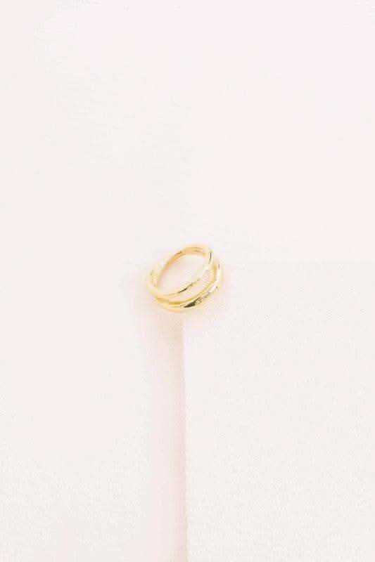 Double Layer Ring in Gold - Rings photo