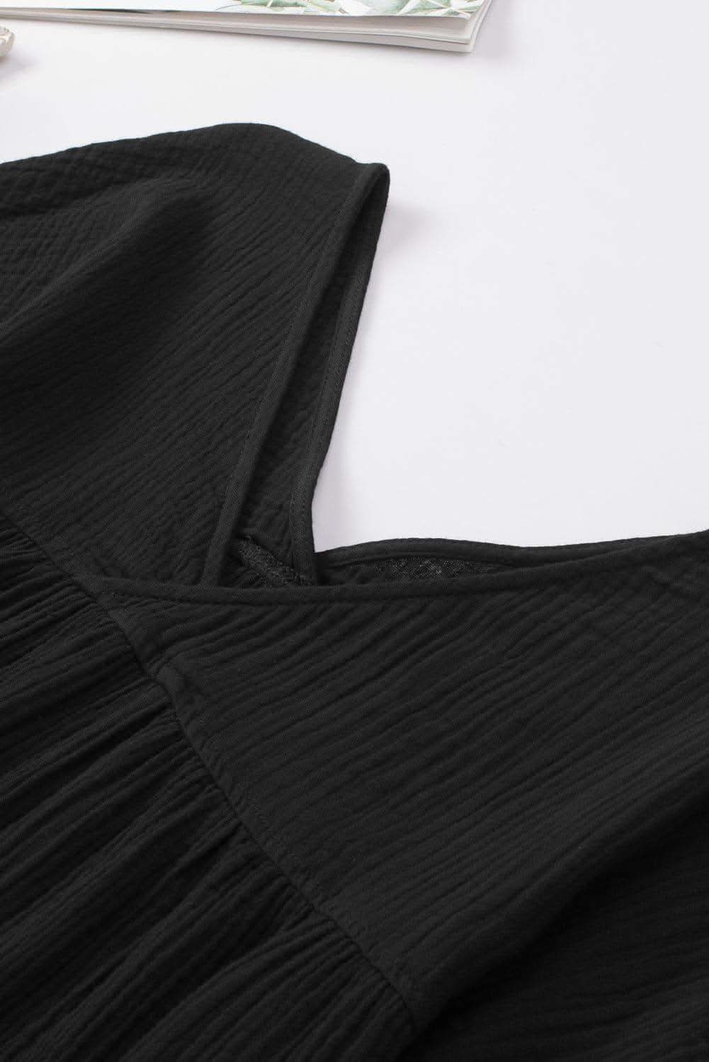 Dropped Shoulder V-Neck Blouse, 7 Colors - SwagglyLife Home & Fashion