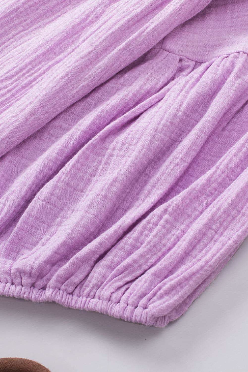 Dropped Shoulder V-Neck Blouse, 7 Colors - SwagglyLife Home & Fashion