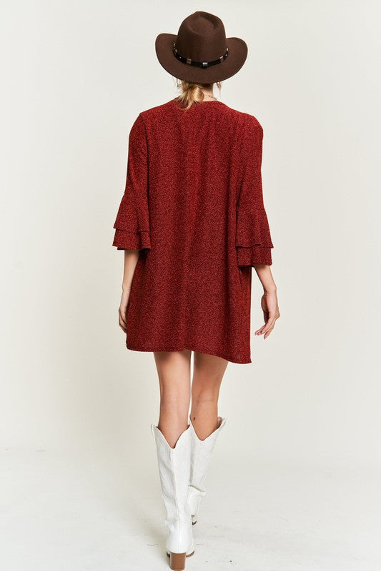 Glitter Bell Seeve Kimono Cardigan in - photo