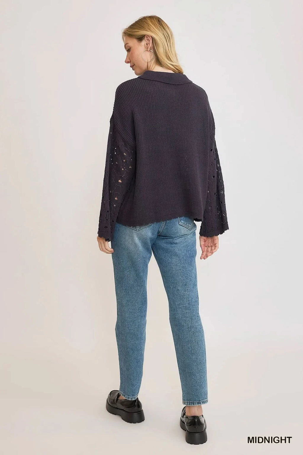 Umgee Hollow Out Button Down Cardigan in - photo