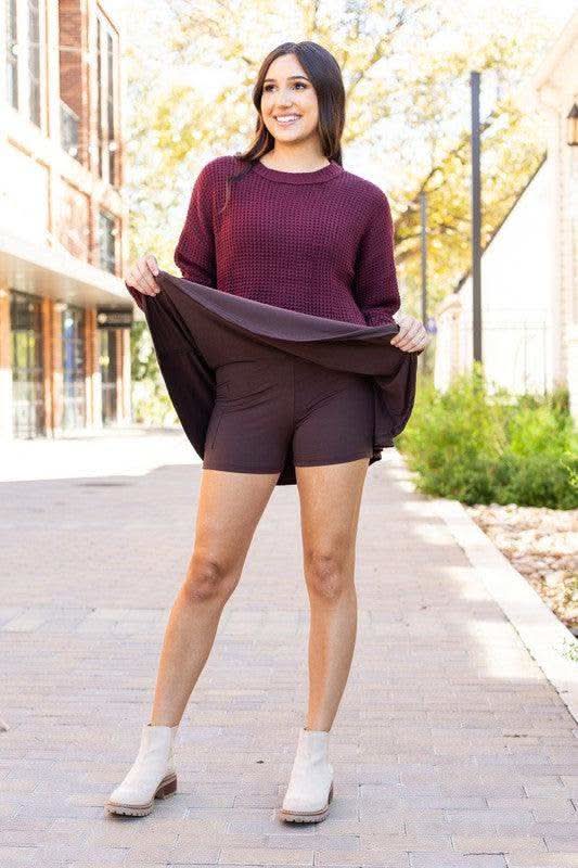 The Britt - Brown Skort - SwagglyLife Home & Fashion