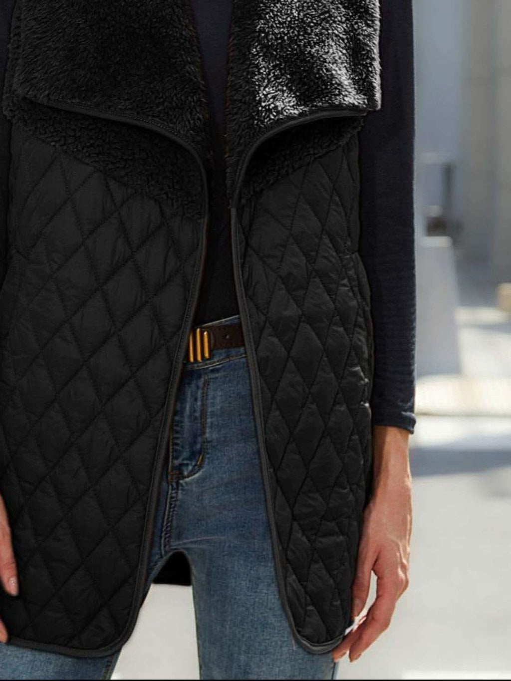 Open Front Collared Vest in - photo
