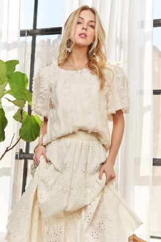 ADORA Solid Puff Sleeves Knit Top - SwagglyLife Home & Fashion ADORA Solid Puff Sleeves Knit Top - SwagglyLife Home & Fashion