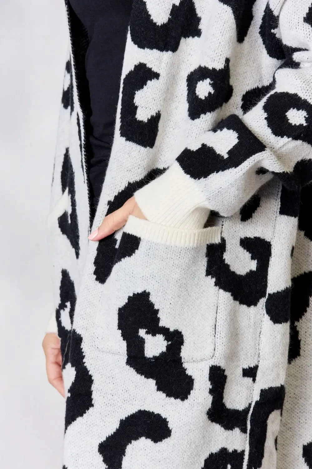 BiBi Leopard Open Front Cardigan in - photo