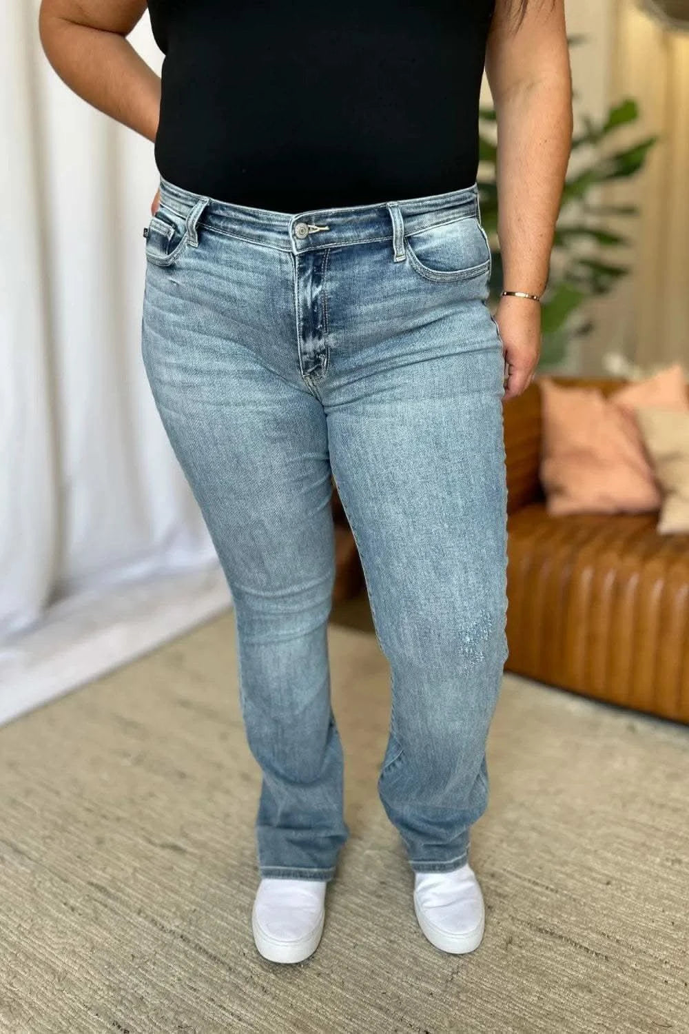 Judy Blue Full Size Medium Rise Bootcut Jeans in - photo