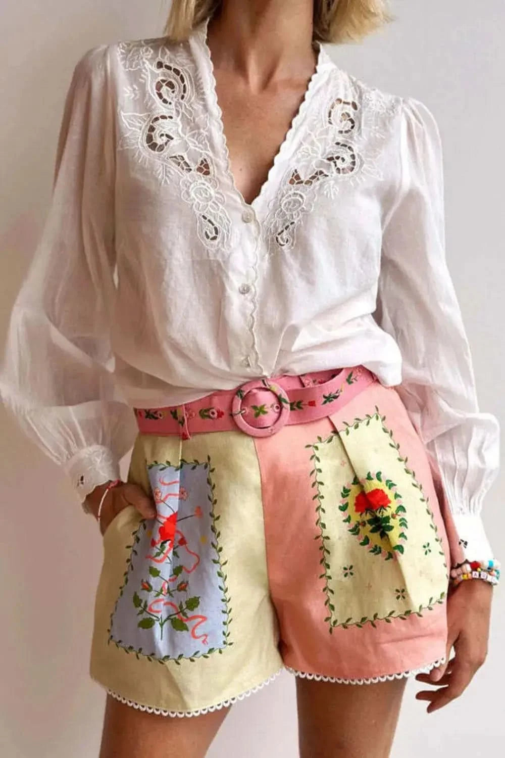 Printed Short Sleeve Shirt and Shorts Set in - Outfit Sets photo