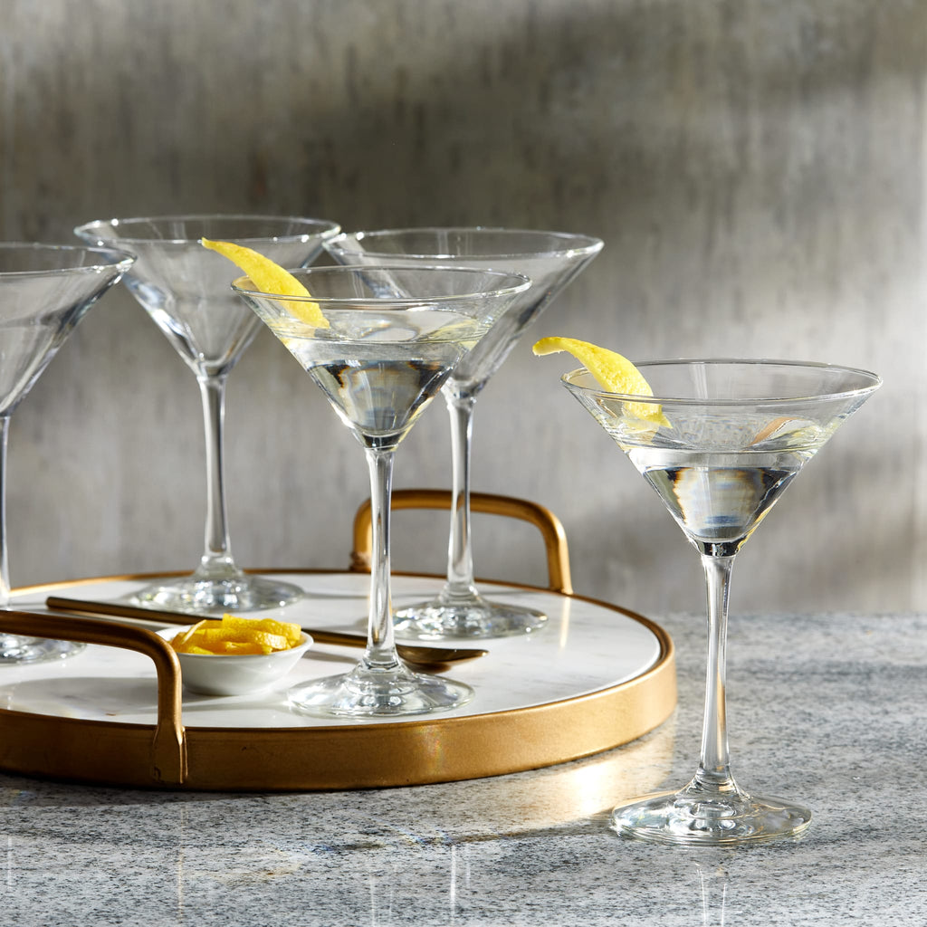 Libbey Entertaining Essentials Martini Glasses, 8 ounce, Set of 6 -