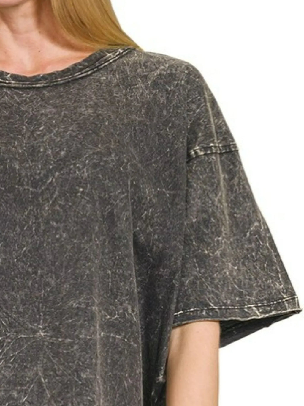 Zenana Acid Crinkle-Washed Oversized T-Shirt in - photo