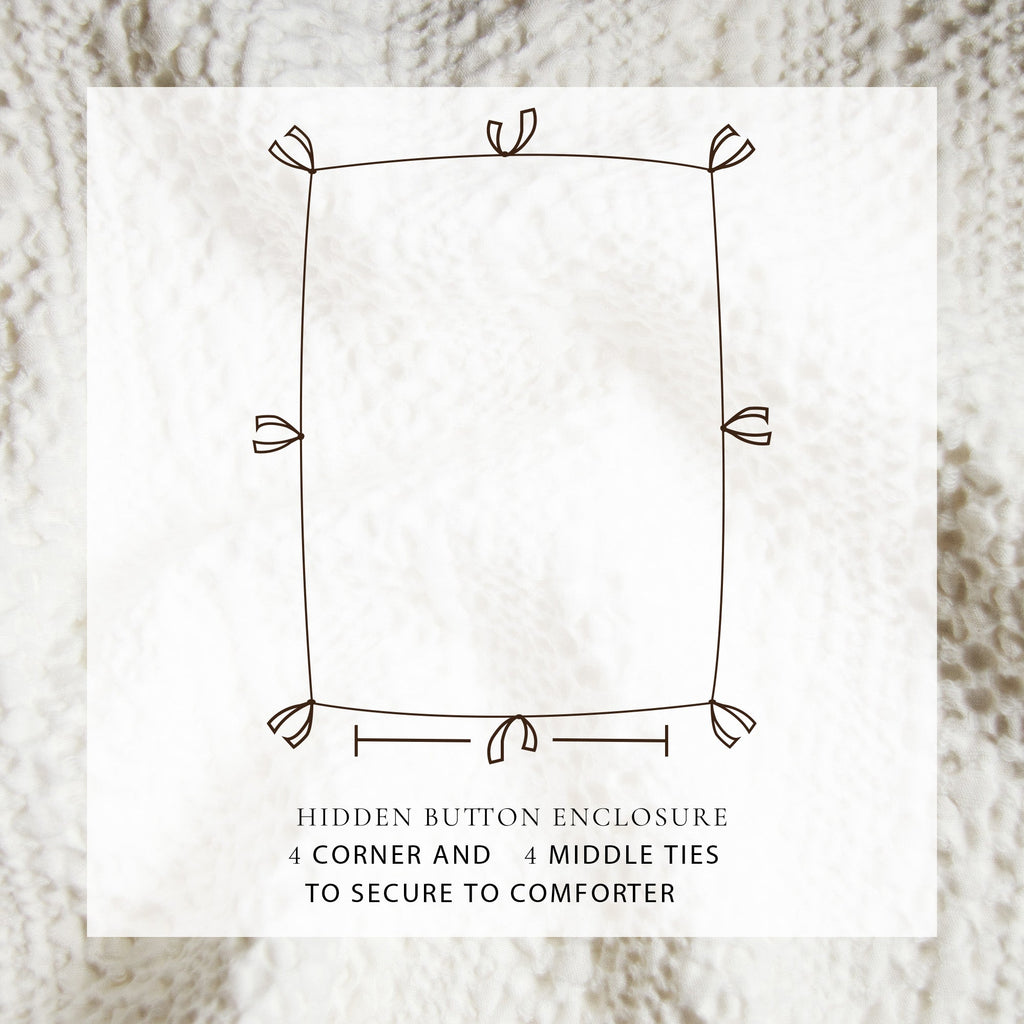 100% Cotton Honeycomb Waffle Duvet Set - Mattea Collection in - Duvet photo