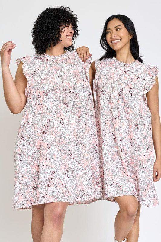 EG Fashion PLUS Spring Ruffle Hem Shift Dress, Multiple Colors in - Dresses photo