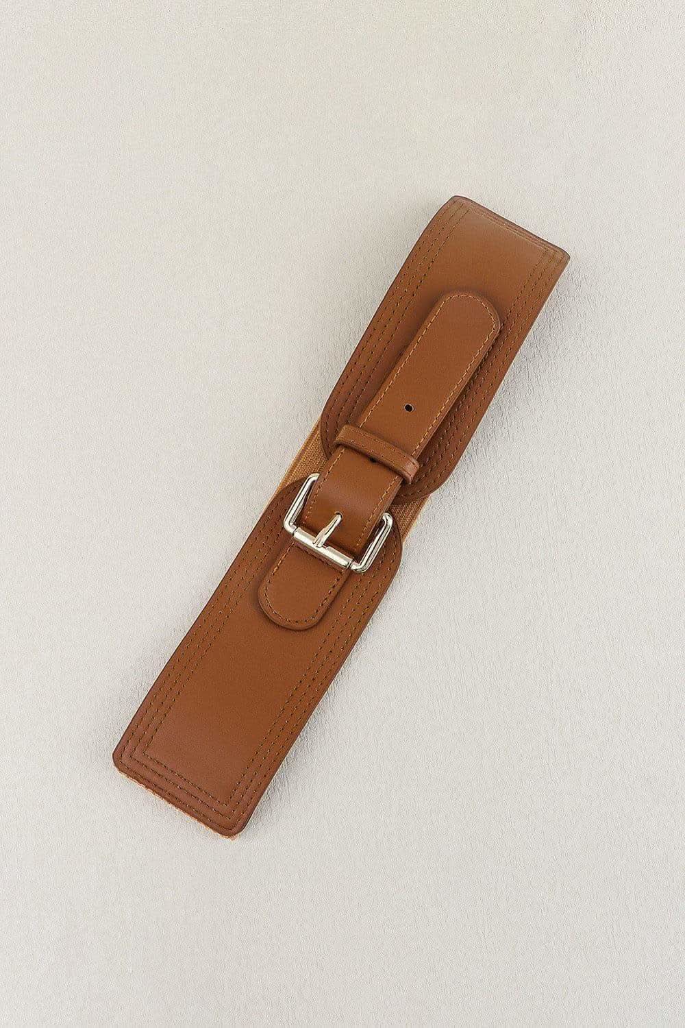 Elastic Wide Faux Leather Belt - SwagglyLife Home & Fashion