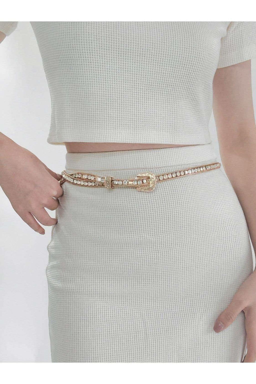 Ella Rhinestone Metal Belt - SwagglyLife Home & Fashion