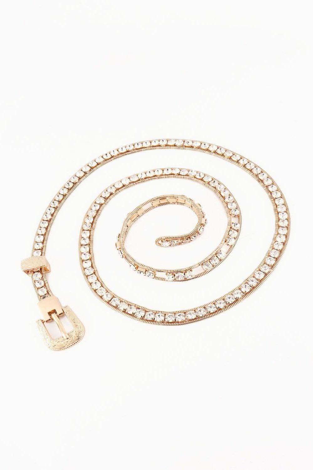 Ella Rhinestone Metal Belt - SwagglyLife Home & Fashion