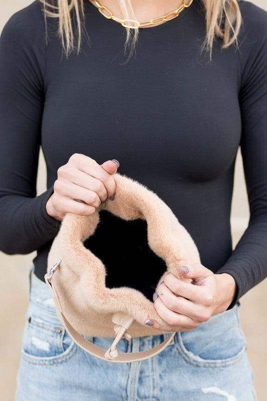 Elle Convertible Plush Top Handle Crossbody - SwagglyLife Home & Fashion