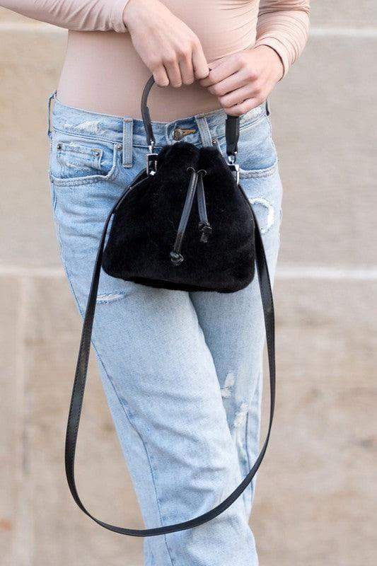 Elle Convertible Plush Top Handle Crossbody - SwagglyLife Home & Fashion