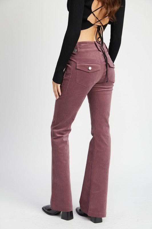 EMORY PARK Helena Low Rise Pants with Bell Bottom, 2 Colors in - Pants photo
