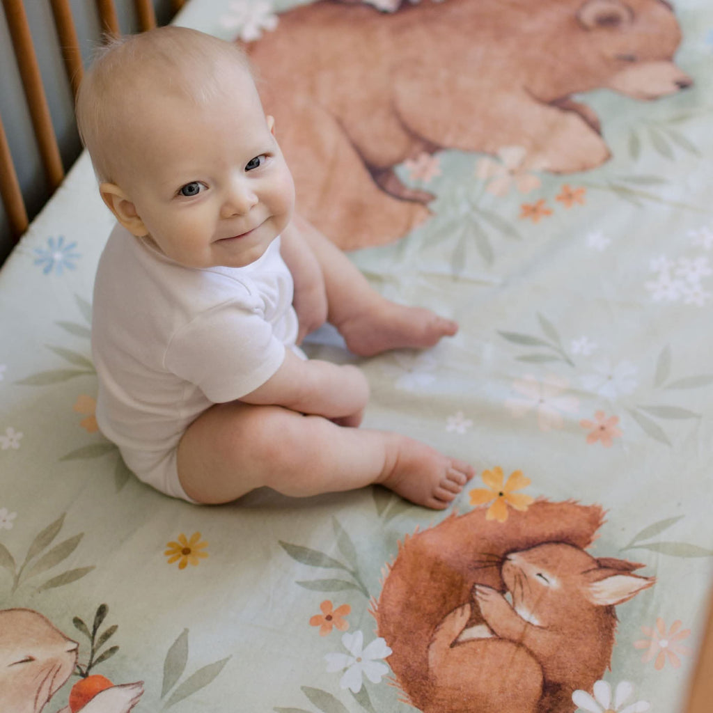 Enchanted Meadow Standard Size Crib Sheet in - Crib sheets photo