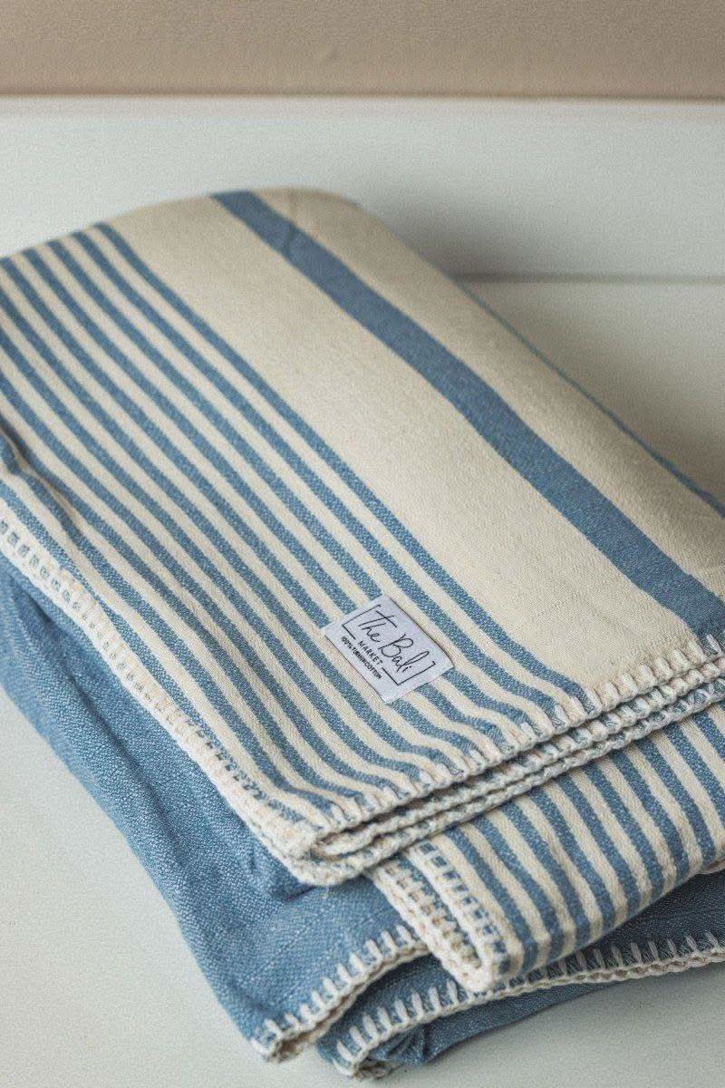Essential Stripe Throw Blanket Collection – Turkish Cotton, 70” x 90” - SwagglyLife Home & Fashion