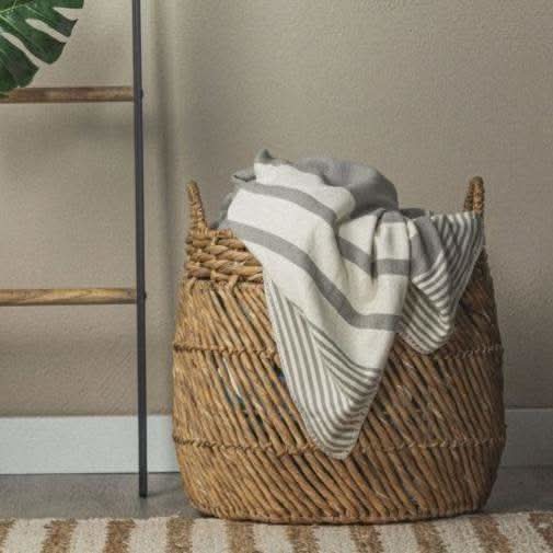 Essential Stripe Throw Blanket Collection – Turkish Cotton, 70” x 90” - SwagglyLife Home & Fashion