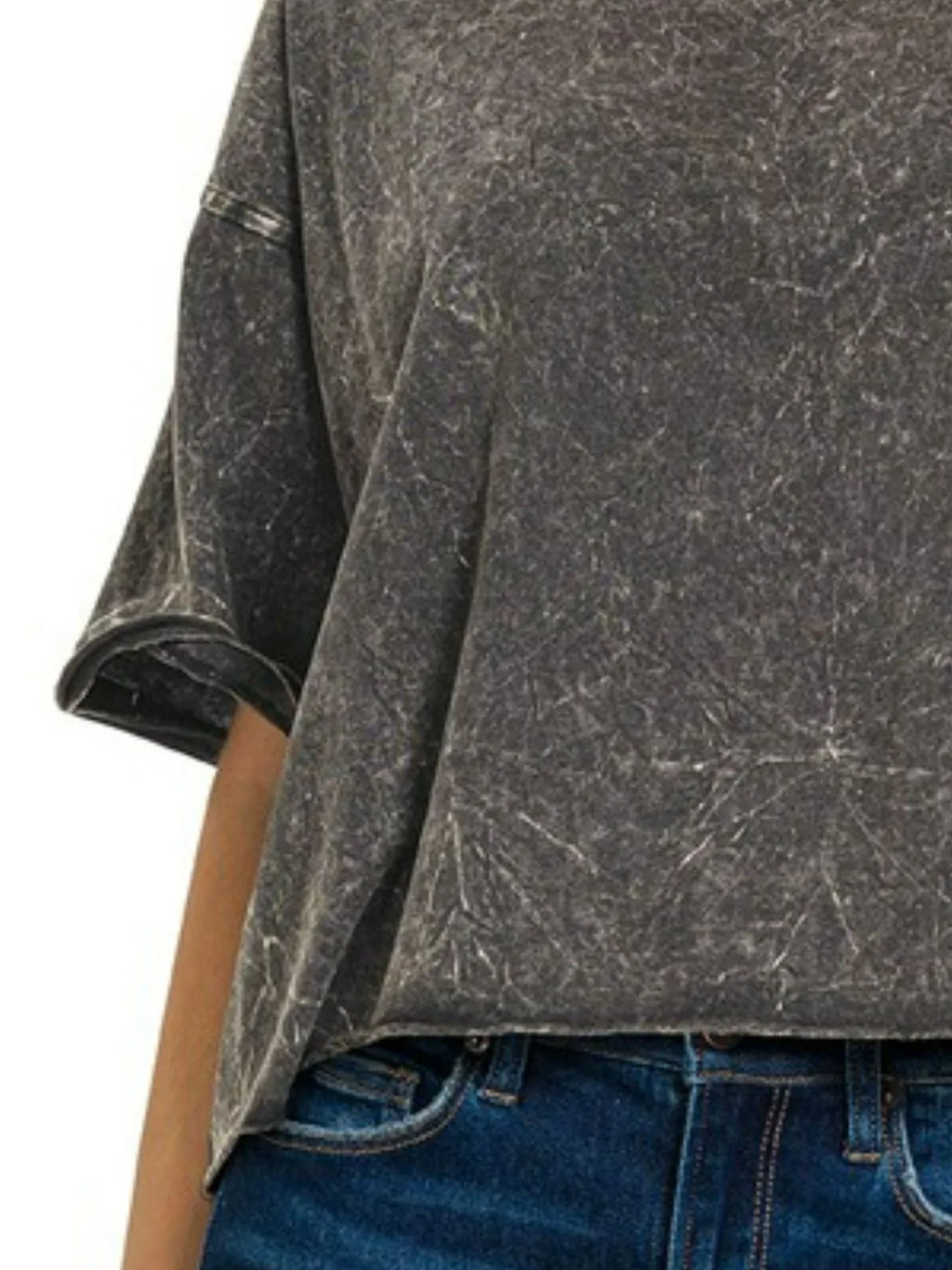 Zenana Acid Crinkle-Washed Oversized T-Shirt in - photo