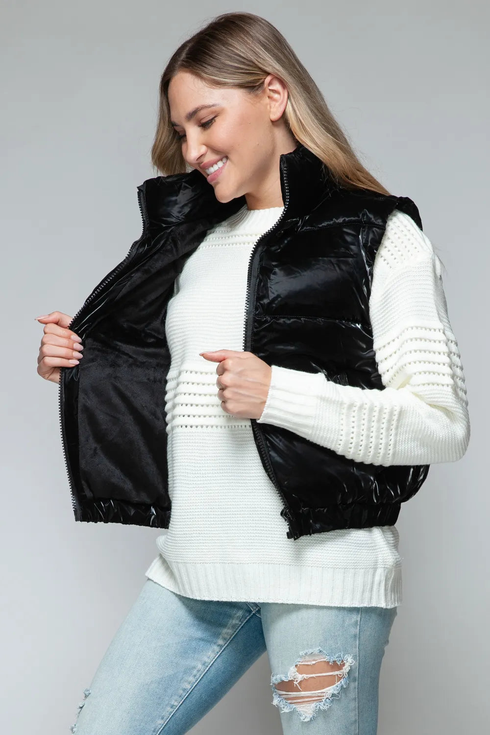 Snobbish Fine Fur Lining Quilted Vest in - photo