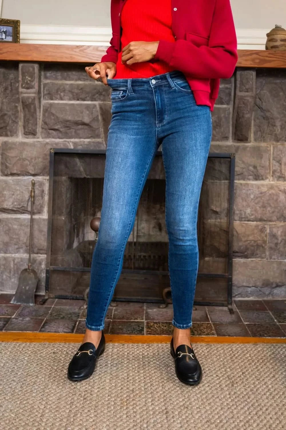 Judy Blue Full Size Washed Thermal Skinny Jeans Plus Size in - photo