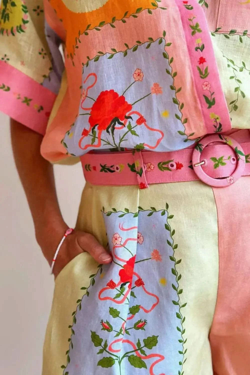 Printed Short Sleeve Shirt and Shorts Set in - Outfit Sets photo