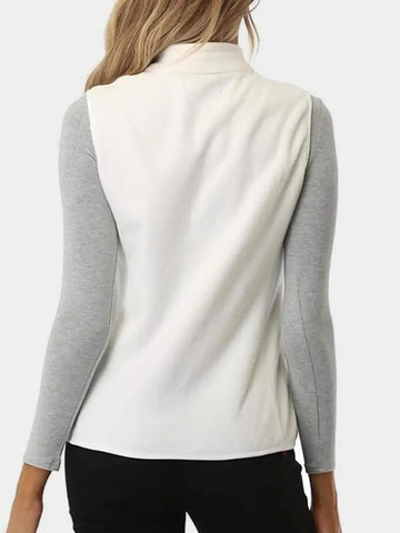 Zip Up Turtleneck Vest with Pockets - SwagglyLife Home & Fashion Zip Up Turtleneck Vest with Pockets - SwagglyLife Home & Fashion
