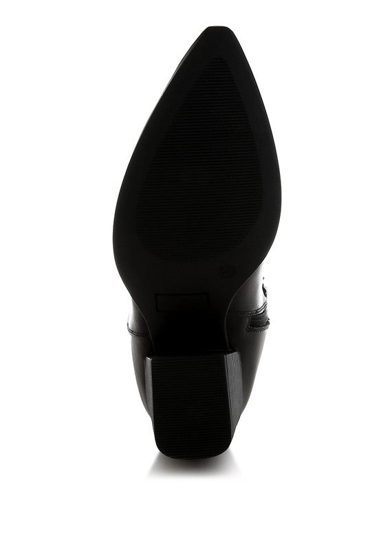 Big Mood Raffia & Faux Leather Cowboy Boots in - photo