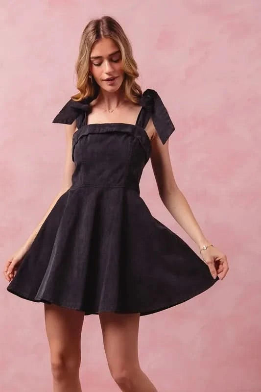 SO ME Fit and Flare Washed Gameday Dress in - photo