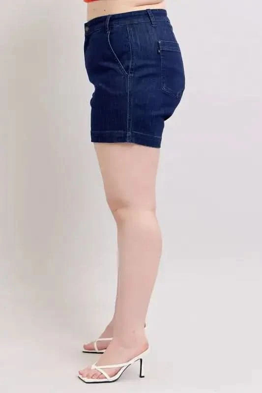 Judy Blue Plus Size High Waist Denim Shorts - SwagglyLife Home & Fashion