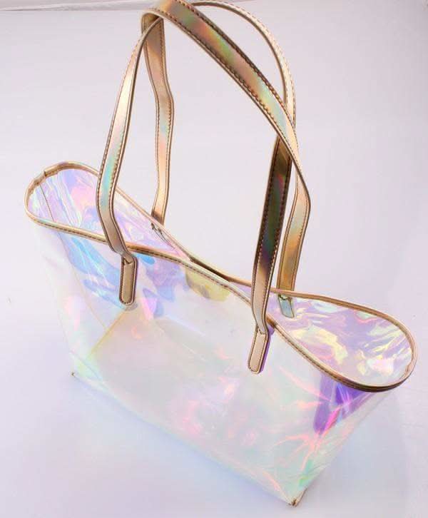 Holographic Clear Tote Bag - SwagglyLife Home & Fashion