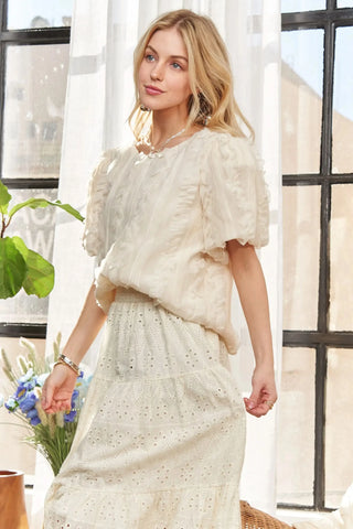 ADORA Solid Puff Sleeves Knit Top - SwagglyLife Home & Fashion ADORA Solid Puff Sleeves Knit Top - SwagglyLife Home & Fashion