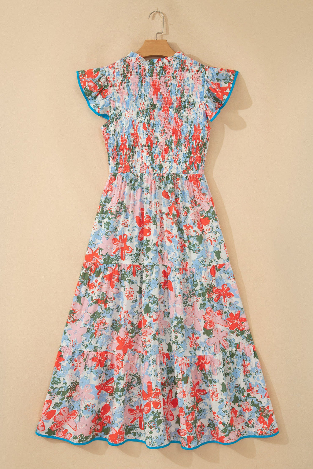 Nina Flutter Sleeve Long Dress -