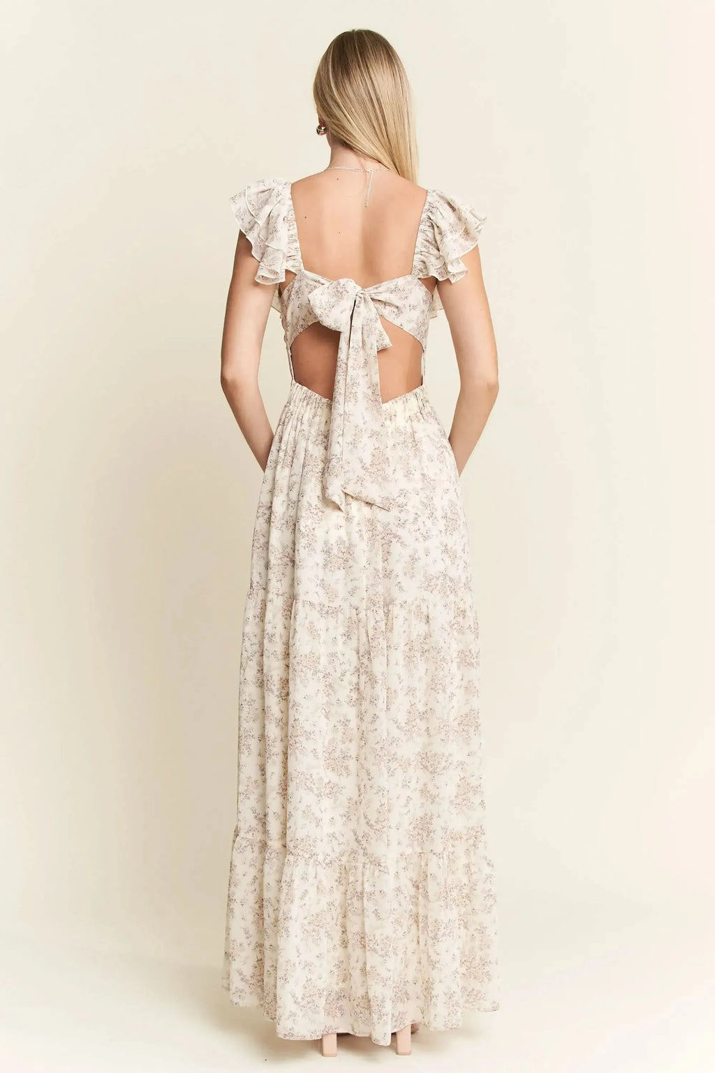 Jade By Jane Full Size Ruffle Sleeve Tiered Maxi Dress Plus Size in - photo