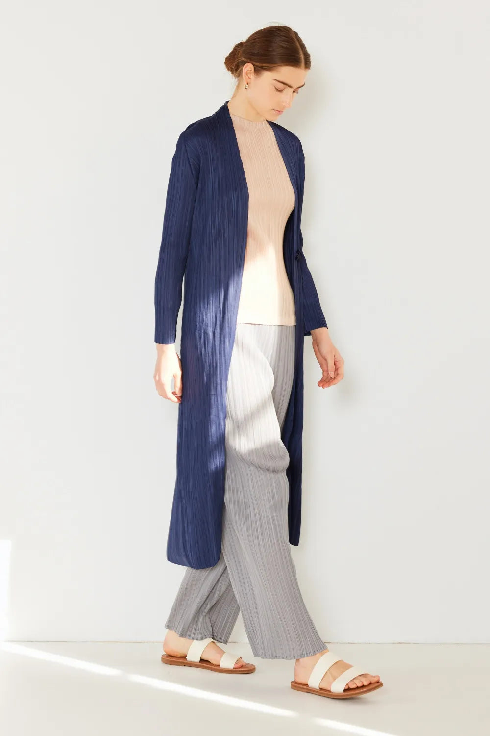 Marina West Swim Pleated Long Sleeve Cardigan in - photo