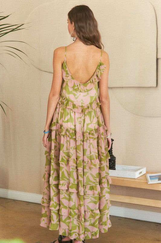 ADORA Ruffled Tiered Scoop Neck Cami Dress - SwagglyLife Home & Fashion ADORA Ruffled Tiered Scoop Neck Cami Dress - SwagglyLife Home & Fashion